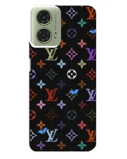 Чехол для Motorola MOTO G24 с картинкой «Цветная монограмма LV»