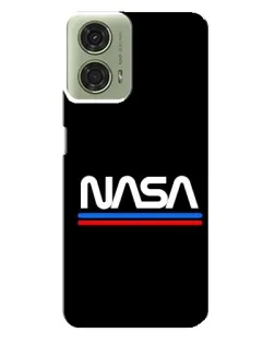 Чехол для Motorola MOTO G24 с картинкой «NASA — классика Red Blue» Чехол для Motorola MOTO G24 с картинкой «NASA — классика Red Blue»