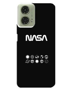 Чехол для Motorola MOTO G24 с картинкой «NASA — технический принт»