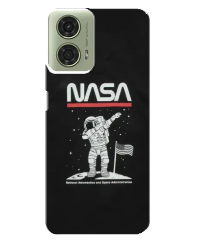 Чехол для Motorola MOTO G24 с картинкой «NASA — шагаем по Луне» Чехол для Motorola MOTO G24 с картинкой «NASA — шагаем по Луне»