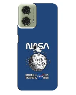 Чехол для Motorola MOTO G24 с картинкой «NASA — лунная миссия»