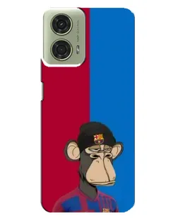 Чехол для Motorola MOTO G24 с картинкой «Bored Ape — фанат Барсы»