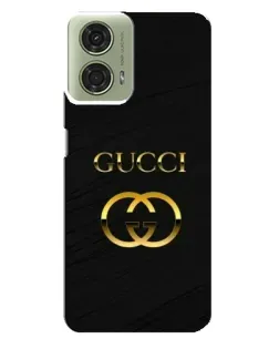 Чехол для Motorola MOTO G24 с картинкой «Золотой логотип Gucci»