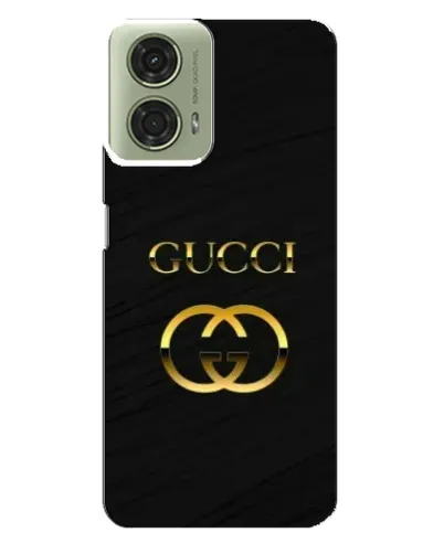 Чехол для Motorola MOTO G24 с картинкой «Золотой логотип Gucci»