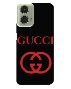 Чехол для Motorola MOTO G24 с картинкой «Gucci — красный логотип»
