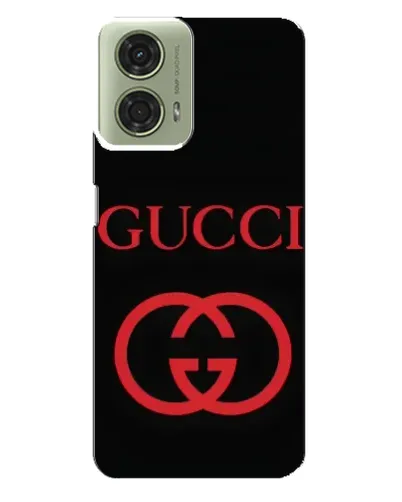 Чехол для Motorola MOTO G24 с картинкой «Gucci — красный логотип»
