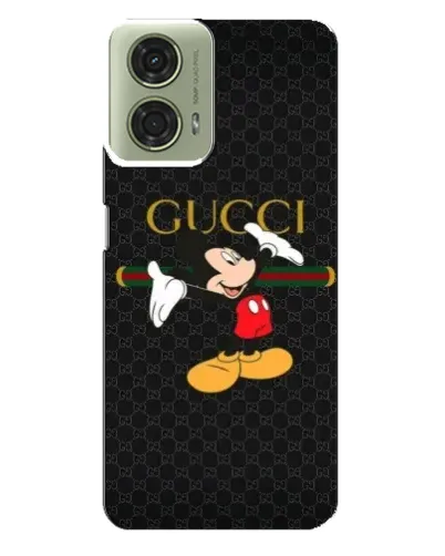 Чехол для Motorola MOTO G24 с картинкой «Микки Маус Gucci»