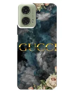 Чехол для Motorola MOTO G24 с картинкой «Абстрактные цветы Gucci»
