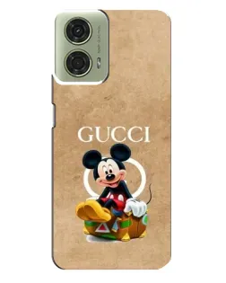 Чехол для Motorola MOTO G24 с картинкой «Микки Маус Gucci — крафт»