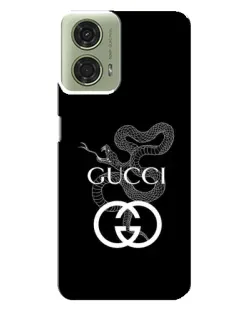 Чехол для Motorola MOTO G24 с картинкой «Gucci — серебряная змея»
