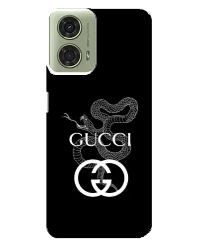Чехол для Motorola MOTO G24 с картинкой «Gucci — серебряная змея»