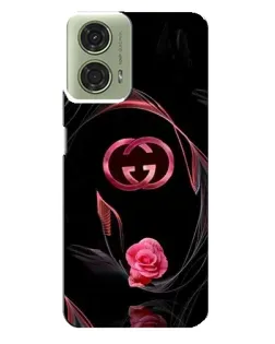 Чехол для Motorola MOTO G24 с картинкой «Gucci — неоновая роза»
