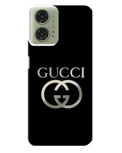 Чехол для Motorola MOTO G24 с картинкой «Gucci — золото на черном»