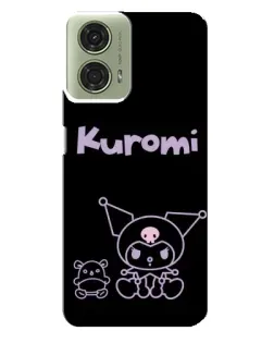 Чехол для Motorola MOTO G24 с картинкой «Kuromi — черный минимализм» Чехол для Motorola MOTO G24 с картинкой «Kuromi — черный минимализм»
