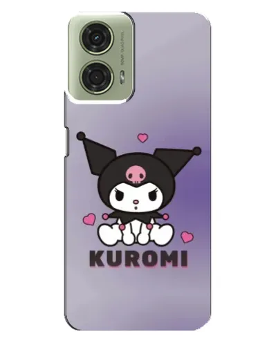 Чехол для Motorola MOTO G24 с картинкой «Kuromi — фиолетовый арт»