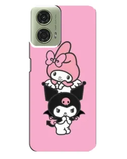Чехол для Motorola MOTO G24 с картинкой «My Melody и Kuromi»