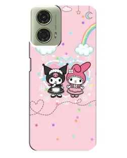Чехол для Motorola MOTO G24 с картинкой «My Melody и Kuromi»
