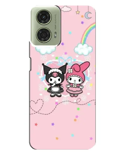 Чехол для Motorola MOTO G24 с картинкой «My Melody и Kuromi»