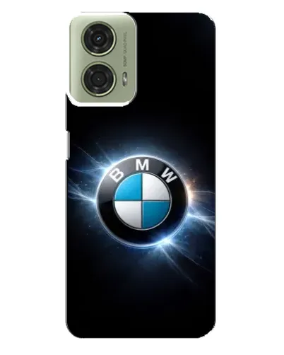 Чехол для Motorola MOTO G24 с картинкой «BMW — неоновое сияние»