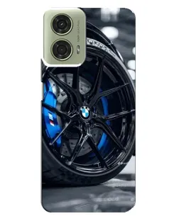Чехол для Motorola MOTO G24 с картинкой «Колесо BMW вблизи»