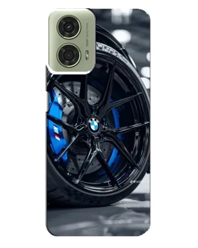 Чехол для Motorola MOTO G24 с картинкой «Колесо BMW вблизи»