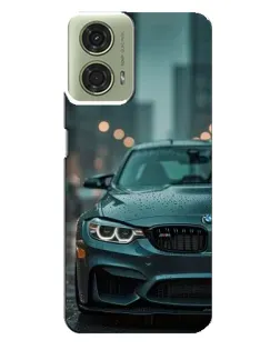 Чехол для Motorola MOTO G24 с картинкой «BMW в огнях города»