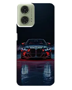 Чехол для Motorola MOTO G24 с картинкой «BMW на мокрой дороге»