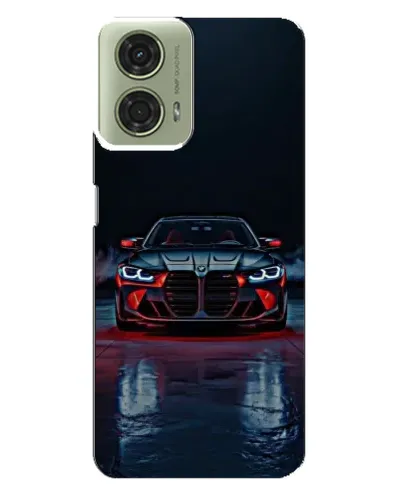 Чехол для Motorola MOTO G24 с картинкой «BMW на мокрой дороге»