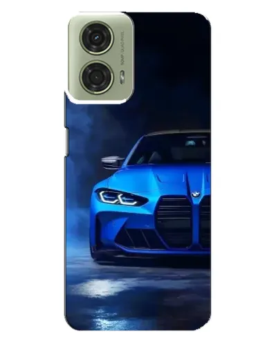 Чехол для Motorola MOTO G24 с картинкой «Голубая BMW M4»