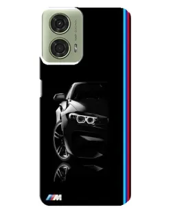 Чехол для Motorola MOTO G24 с картинкой «Силуэт BMW в темноте»