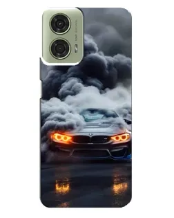 Чехол для Motorola MOTO G24 с картинкой «BMW в дыму»