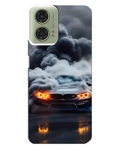 Чехол для Motorola MOTO G24 с картинкой «BMW в дыму»