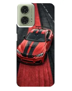 Чехол для Motorola MOTO G24 с картинкой «BMW на красной дорожке»
