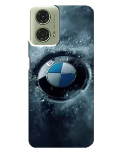 Чехол для Motorola MOTO G24 с картинкой «Логотип BMW — лед»