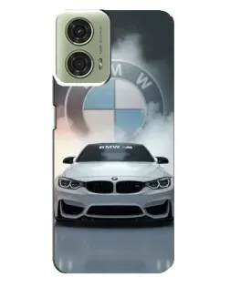 Чехол для Motorola MOTO G24 с картинкой «BMW в белом дыму»