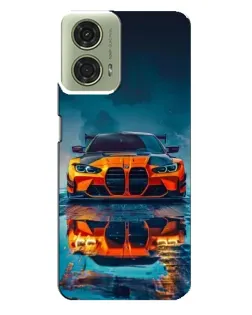 Чехол для Motorola MOTO G24 с картинкой «BMW — золотая эмблема»