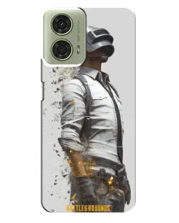 Чехол для Motorola MOTO G24 с картинкой «PUBG — боец в пыли»