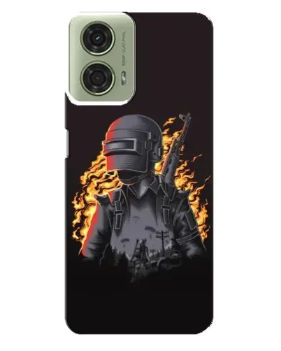 Чехол для Motorola MOTO G24 с картинкой «PUBG — огненный силуэт» Чехол для Motorola MOTO G24 с картинкой «PUBG — огненный силуэт»