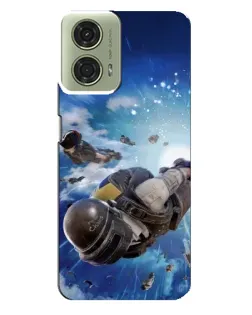 Чехол для Motorola MOTO G24 с картинкой «Десант PUBG — прыжок»