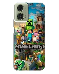 Чехол для Motorola MOTO G24 с картинкой «Замок Minecraft»