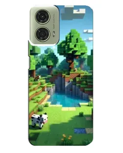 Чехол для Motorola MOTO G24 с картинкой «Minecraft летний день»