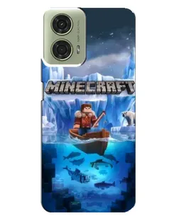 Чехол для Motorola MOTO G24 с картинкой «Minecraft ледяной мир»