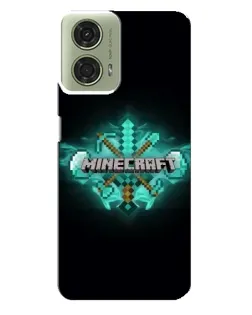 Чехол для Motorola MOTO G24 с картинкой «Minecraft Diamond лого»