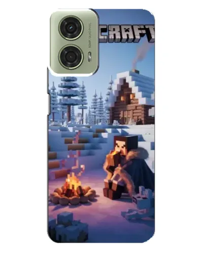 Чехол для Motorola MOTO G24 с картинкой «Зимний Minecraft» Чехол для Motorola MOTO G24 с картинкой «Зимний Minecraft»