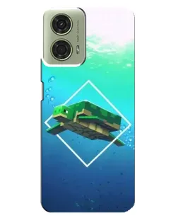 Чохол для Motorola MOTO G24 з картинкою «Черепаха Minecraft»