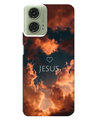 Чехол для Motorola MOTO G24 с картинкой «Сияние Имени Jesus»
