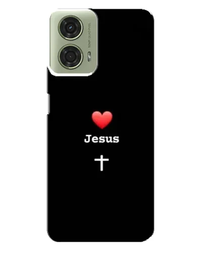 Чехол для Motorola MOTO G24 с картинкой «Сердце - Jesus»