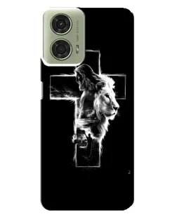 Чехол для Motorola MOTO G24 с картинкой «Сияющий крест Jesus»