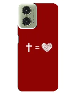 Чехол для Motorola MOTO G24 с картинкой «Уравнение любви»