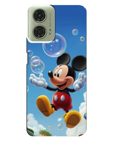 Чехол для Motorola MOTO G24 с картинкой «Mickey и мыльные пузыри»